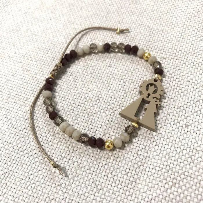 Pulsera Virgen Desamparados Bolitas Colores - Cobalto Accesorios , Joyería Valencia