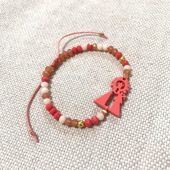 Pulsera Virgen Desamparados Bolitas Colores - Cobalto Accesorios , Joyería Valencia