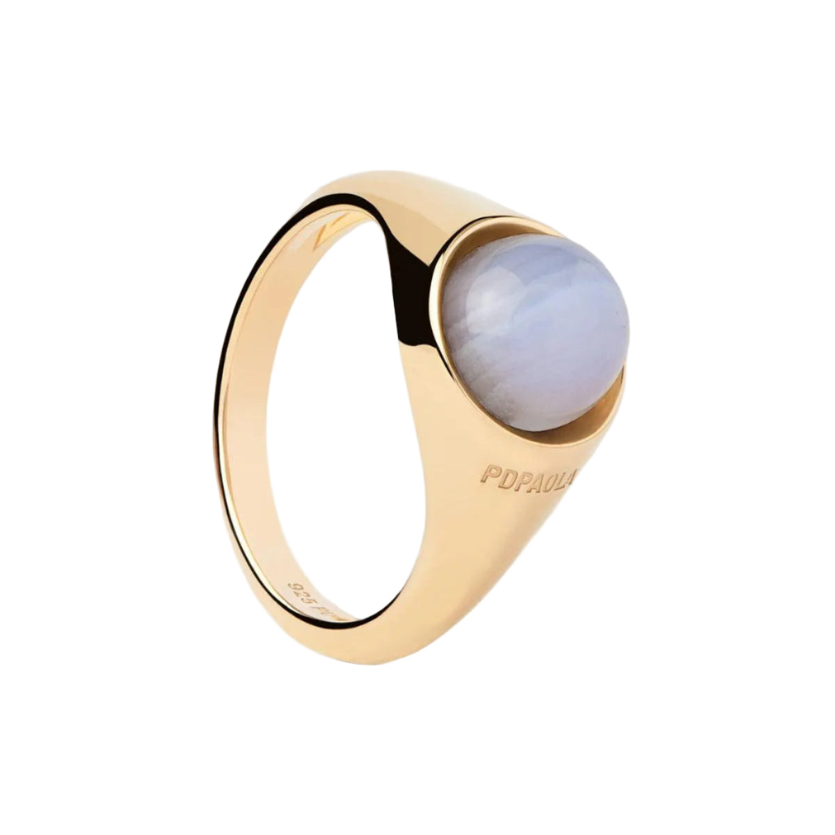 Anillo Ágata Azul Moon PdPaola - Cobalto Accesorios , Joyería Valencia