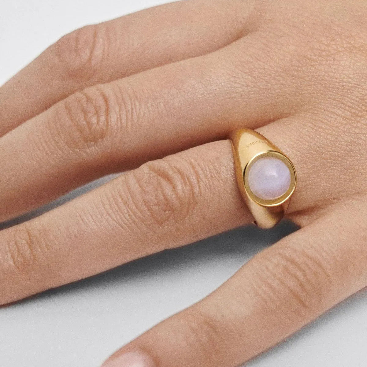 Anillo Ágata Azul Moon PdPaola - Cobalto Accesorios , Joyería Valencia