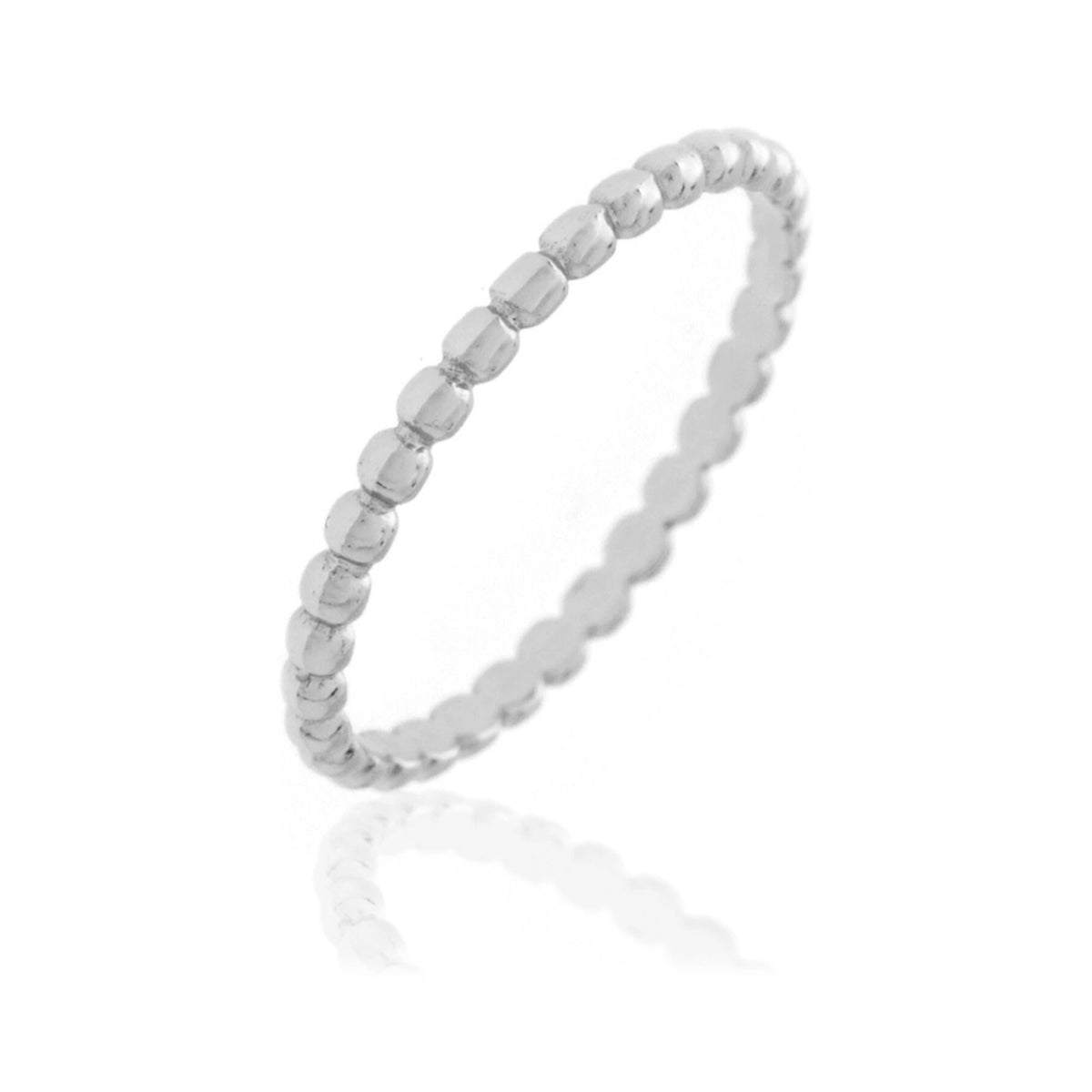Anillo Bolitas Plata de Ley 925 en plata, anillo fino con relieve de bolitas