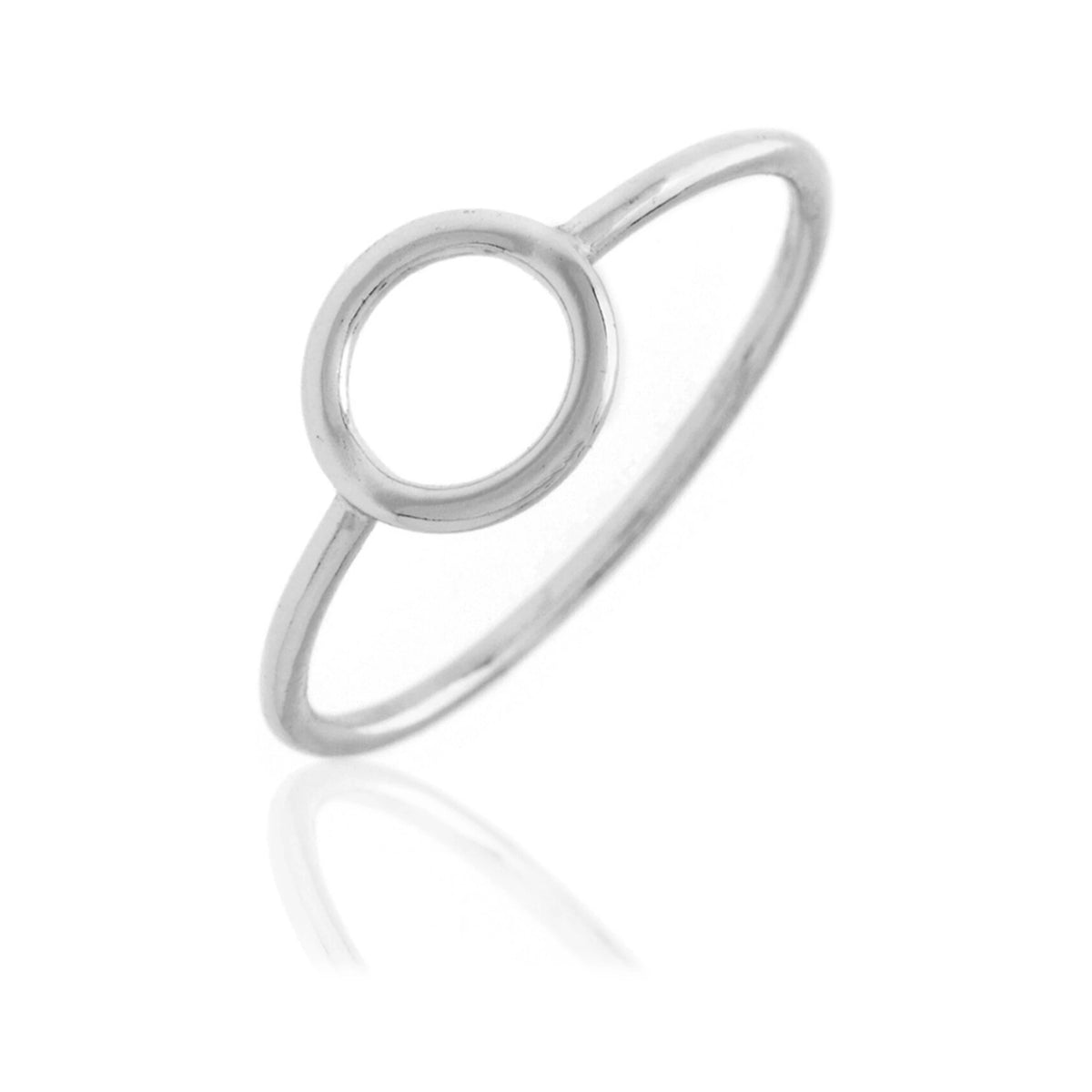 Anillo Círculo Hueco Plata de Ley 925 en plata, anillo con círculo hueco