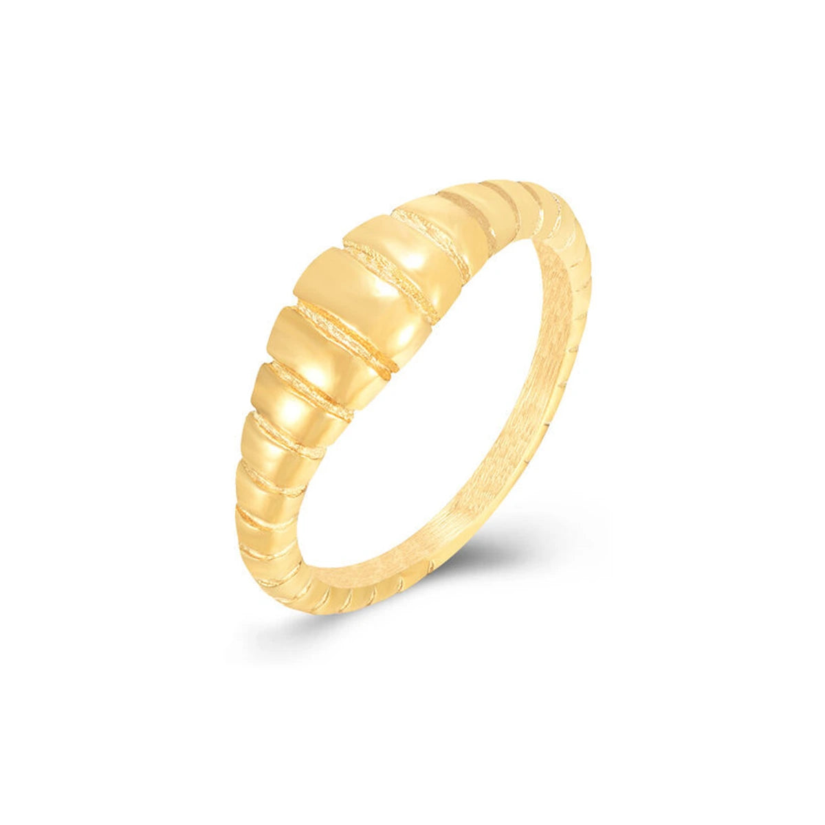 Anillo Croissant - Elegancia en Acero, anillo con bandas curvas
