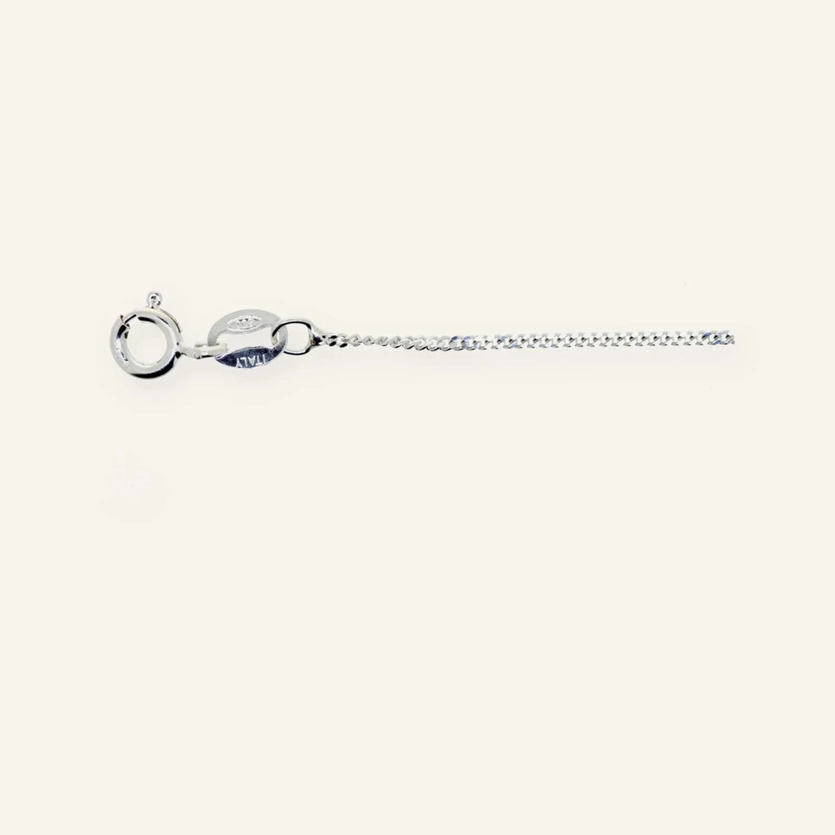 Cadena Barbada de Plata 925 · 40 a 60 cm, 40 cm., plata