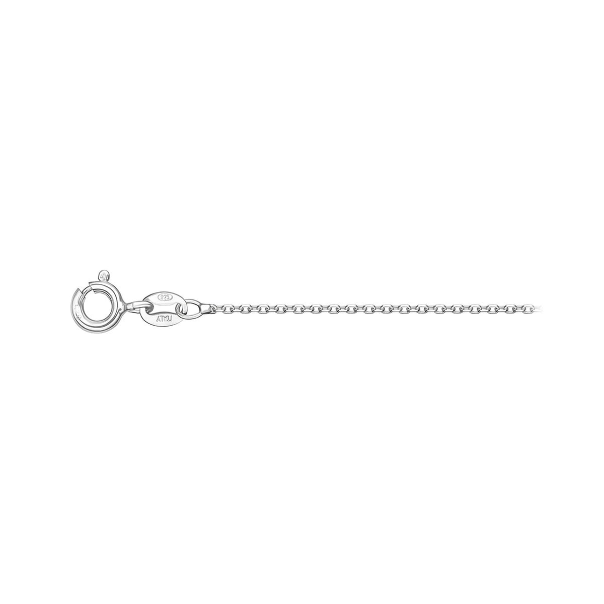 Cadena Diamantada Extrafina de Plata 925 · 40 y 45 cm en plateado, 40 cm.