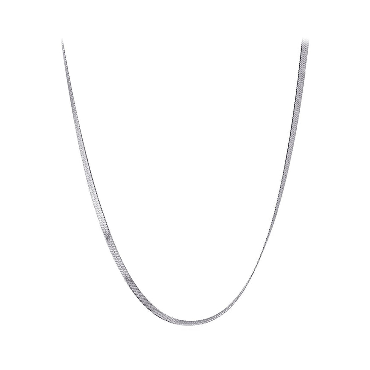 Cadena Magic Acero 2.5mm en plata, cadena lisa extendida en curva