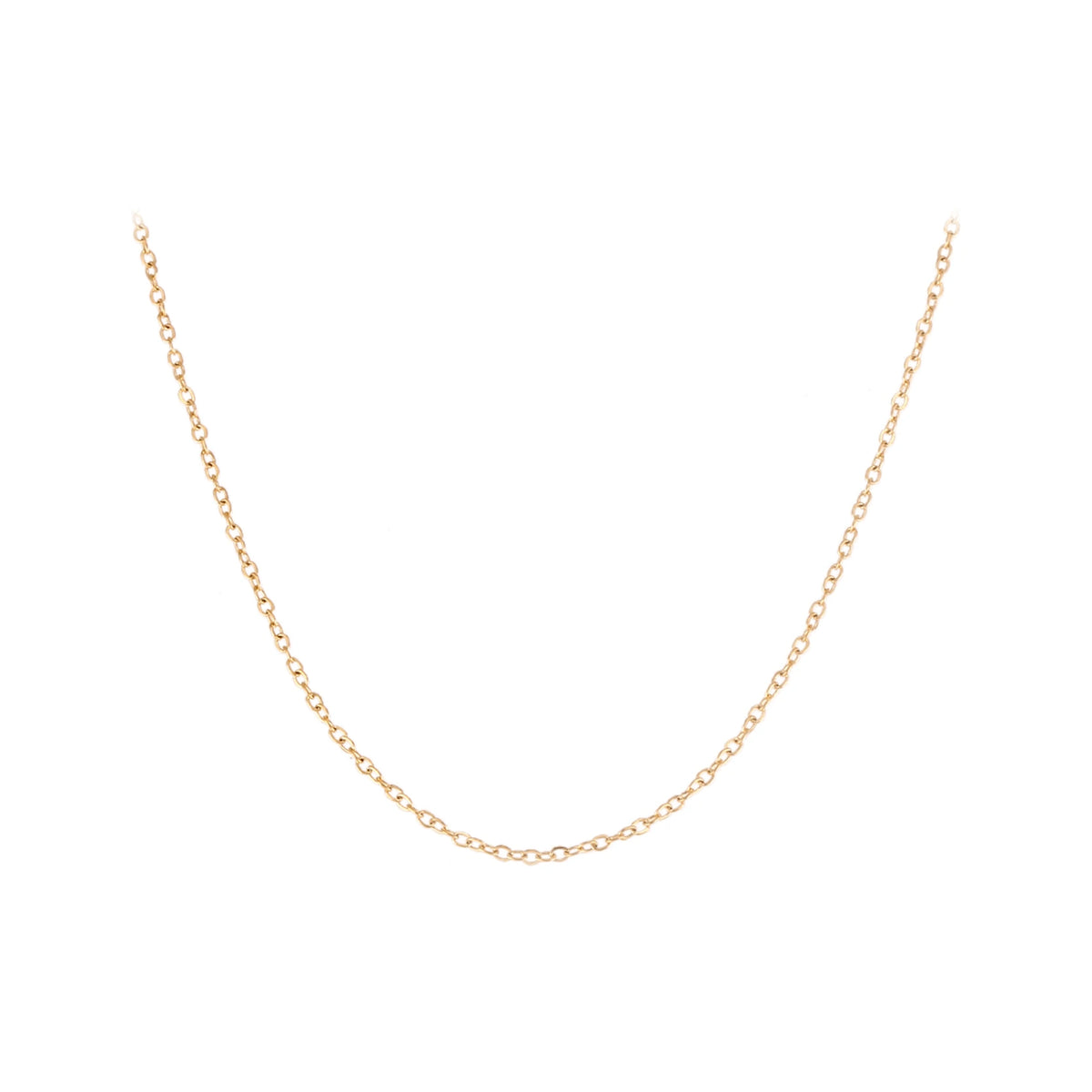 Cadena Rolo de Acero 316L de 1 mm en dorado, 42 + 5 cm