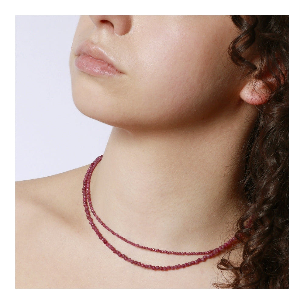 Collar con Piedras Naturales Facetadas