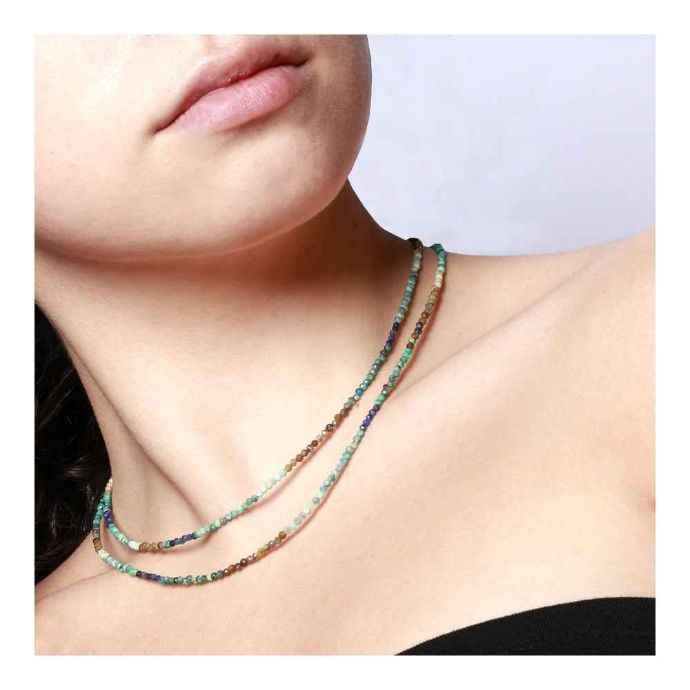 Collar con Piedras Naturales Facetadas