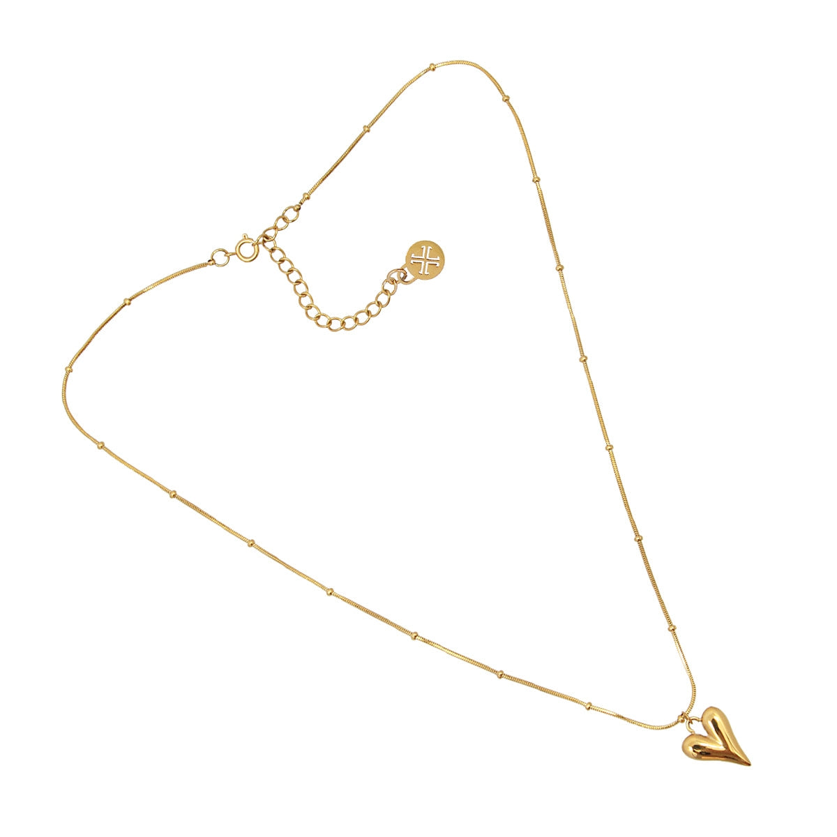 Collar Heartbeat - Corazón y Bolitas en Acero