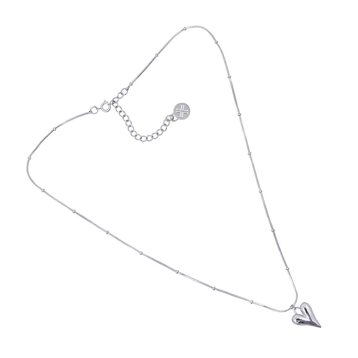 Collar Heartbeat - Corazón y Bolitas en Acero