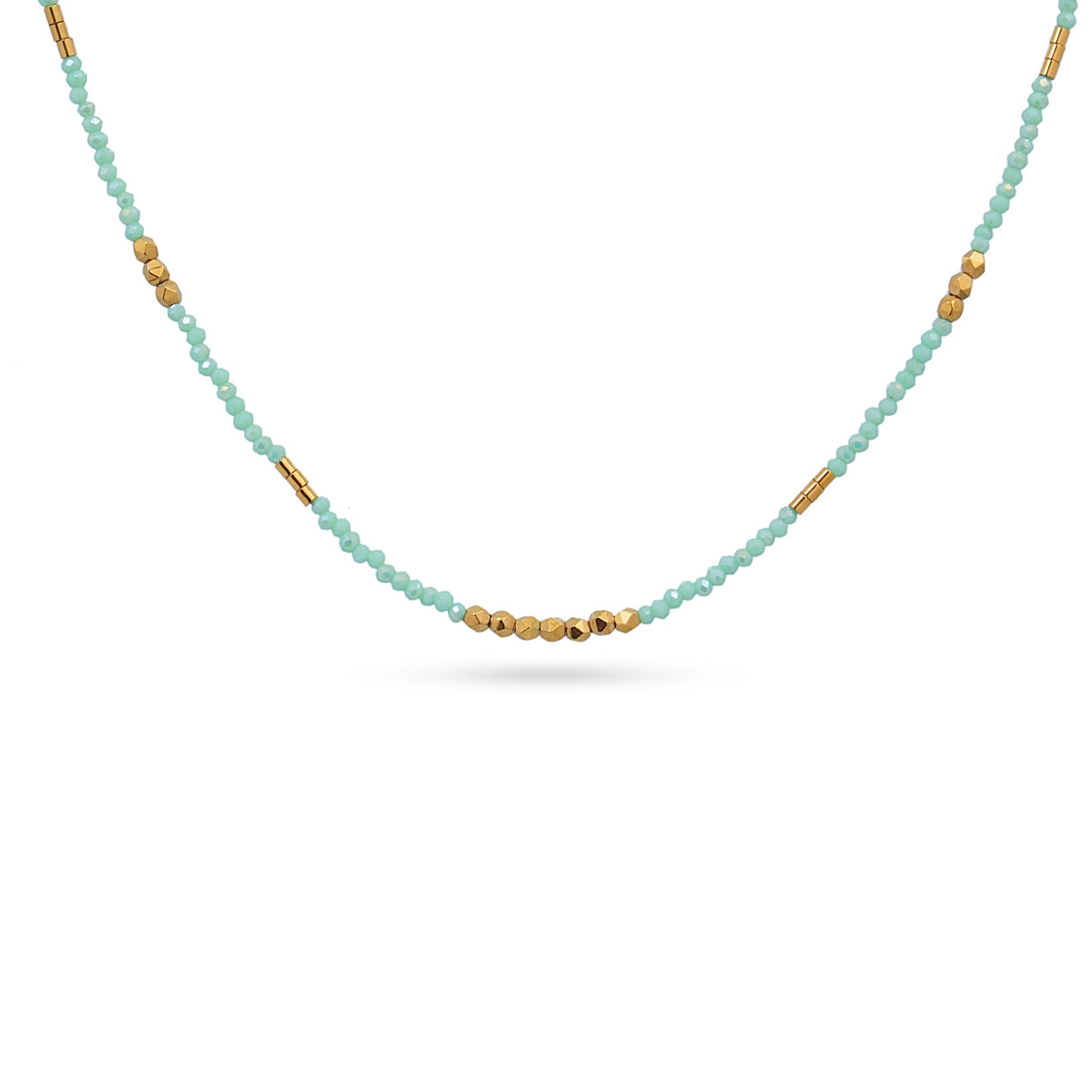 Collar Spark - Cristales Facetados & Acero