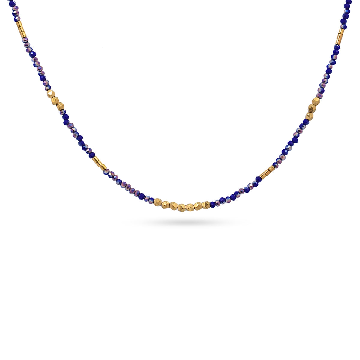 Collar Spark - Cristales Facetados & Acero