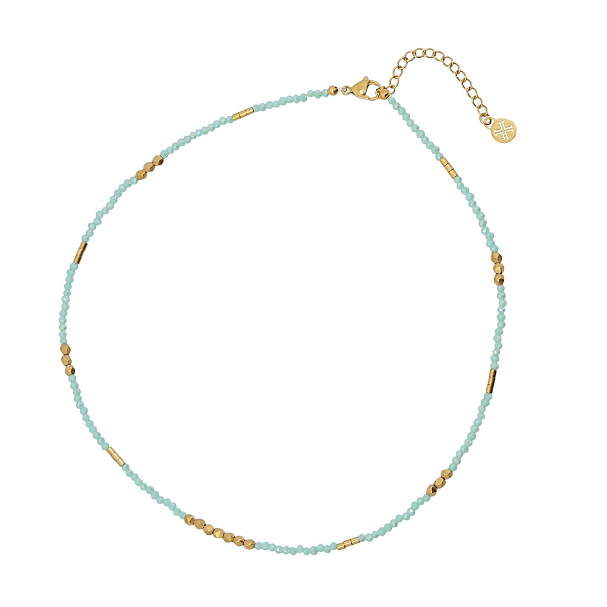 Collar Spark - Cristales Facetados & Acero