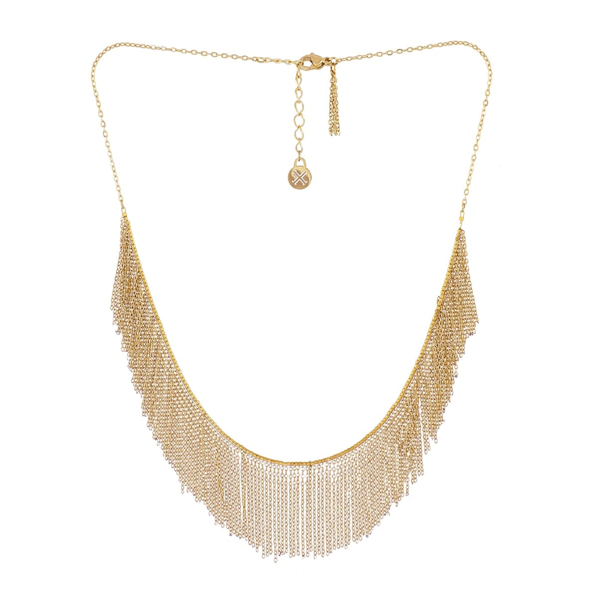 Collar Rainfall Silmare dorado completo con cierre ajustable