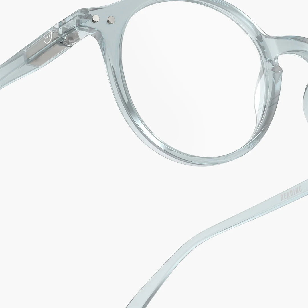 Gafas de Lectura IZIPIZI #D Frozen Blue detalle del frontal