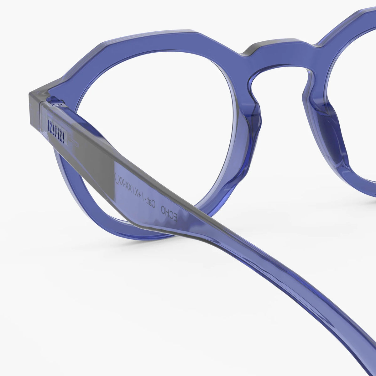 Gafas de Lectura IZIPIZI ECHO Blue Line detalle de la bisagra y la patilla