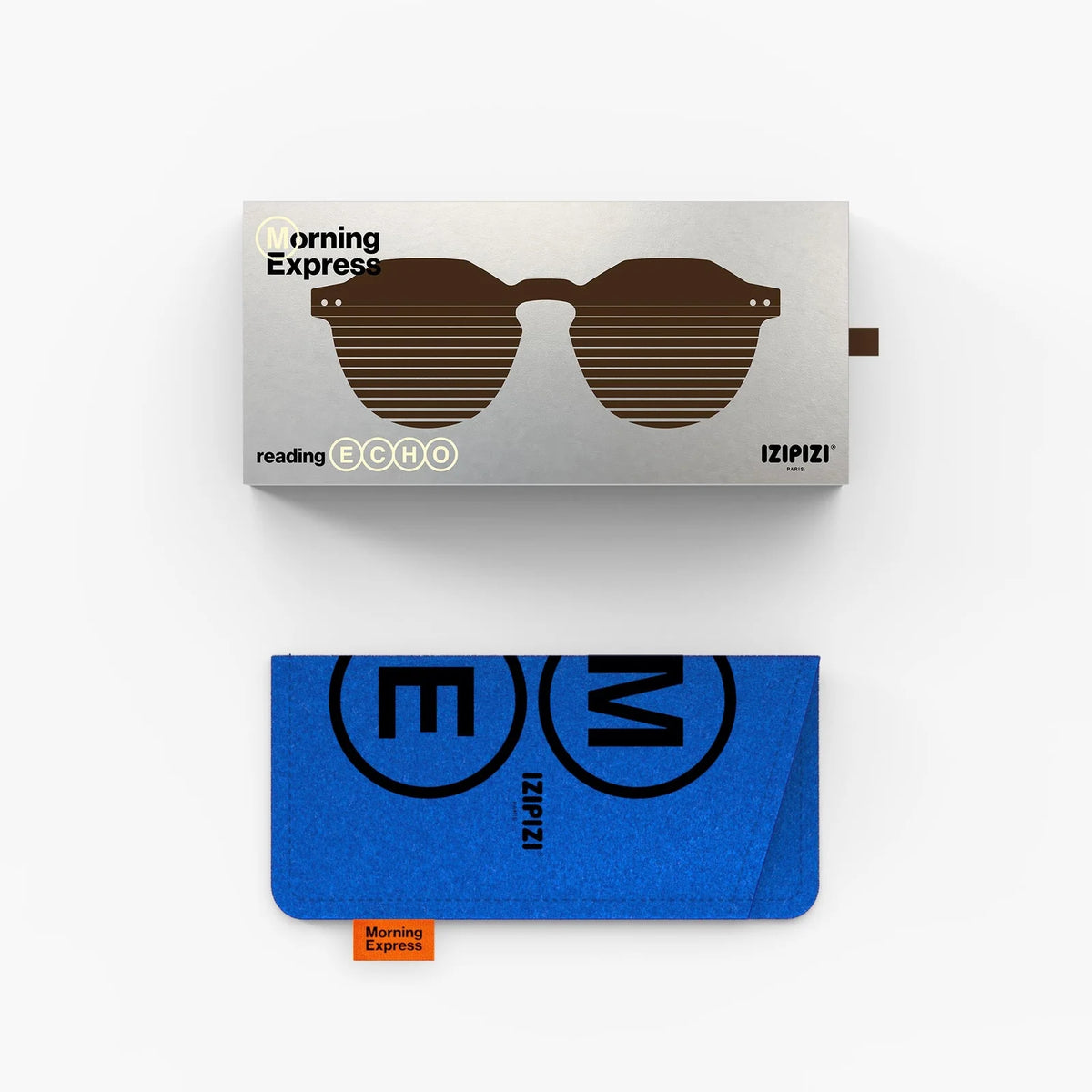 Gafas de Lectura IZIPIZI ECHO Dark Expresso con su caja y su funda