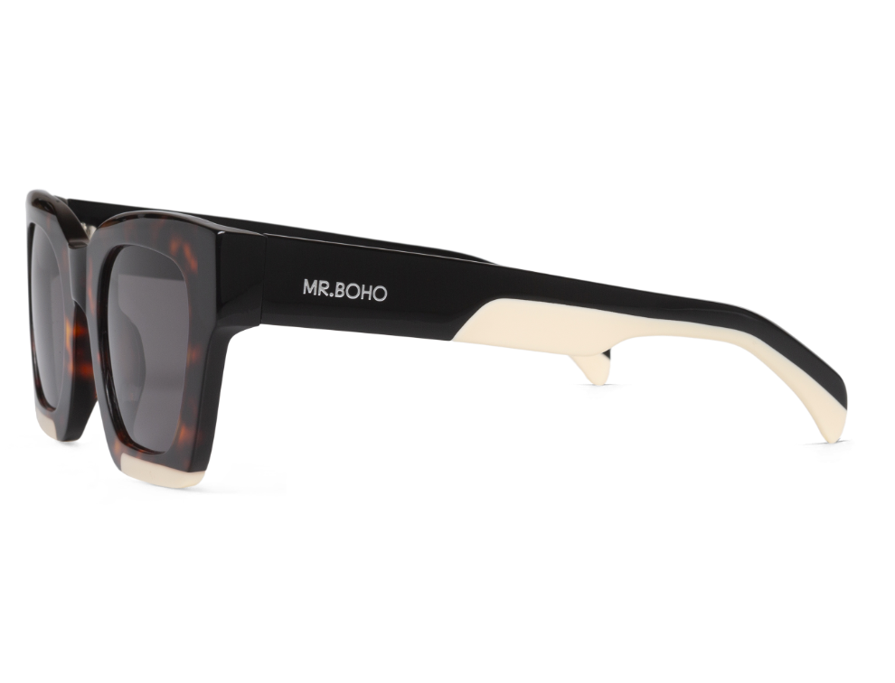 Gafas de sol Mr. Boho BONDI Society en vista lateral, detalle de la patilla