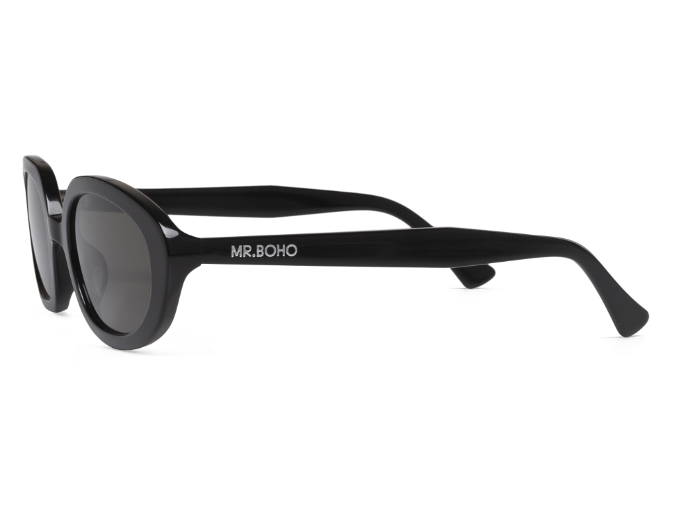 Gafas de sol Mr. Boho SOLARTE Black en vista lateral, detalle de la montura negra