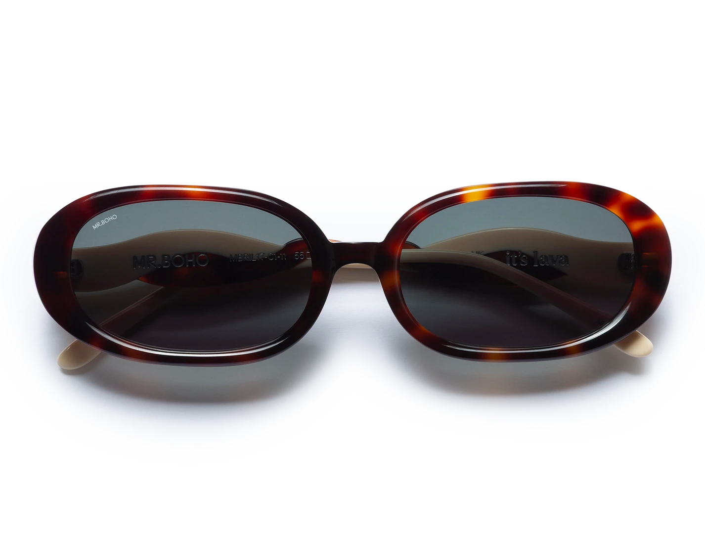 Gafas de sol Mr. Boho Twisted Carey It's Lava – plegadas, vista cenital – Cobalto Accesorios