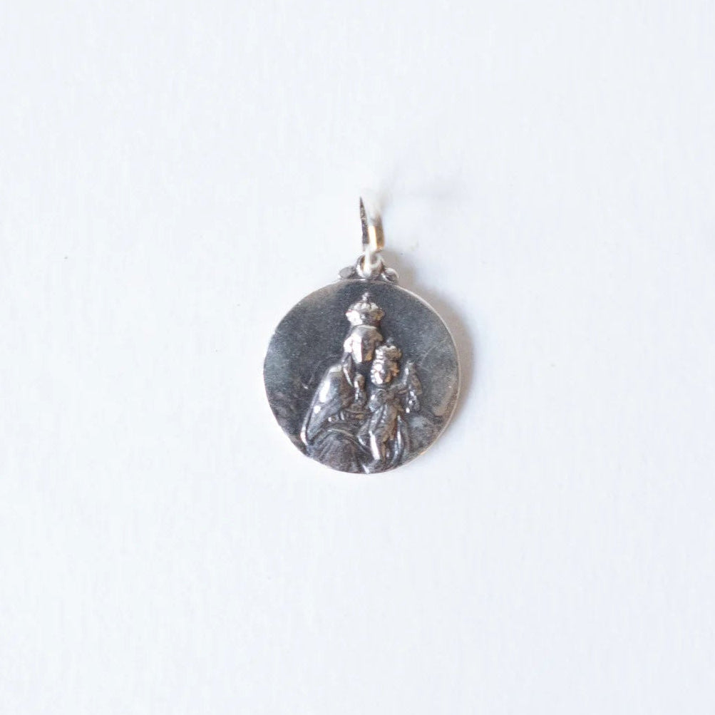 Medalla Escapulario Virgen del Carmen 16 mm plata de ley 925 - Cobalto Accesorios Valencia