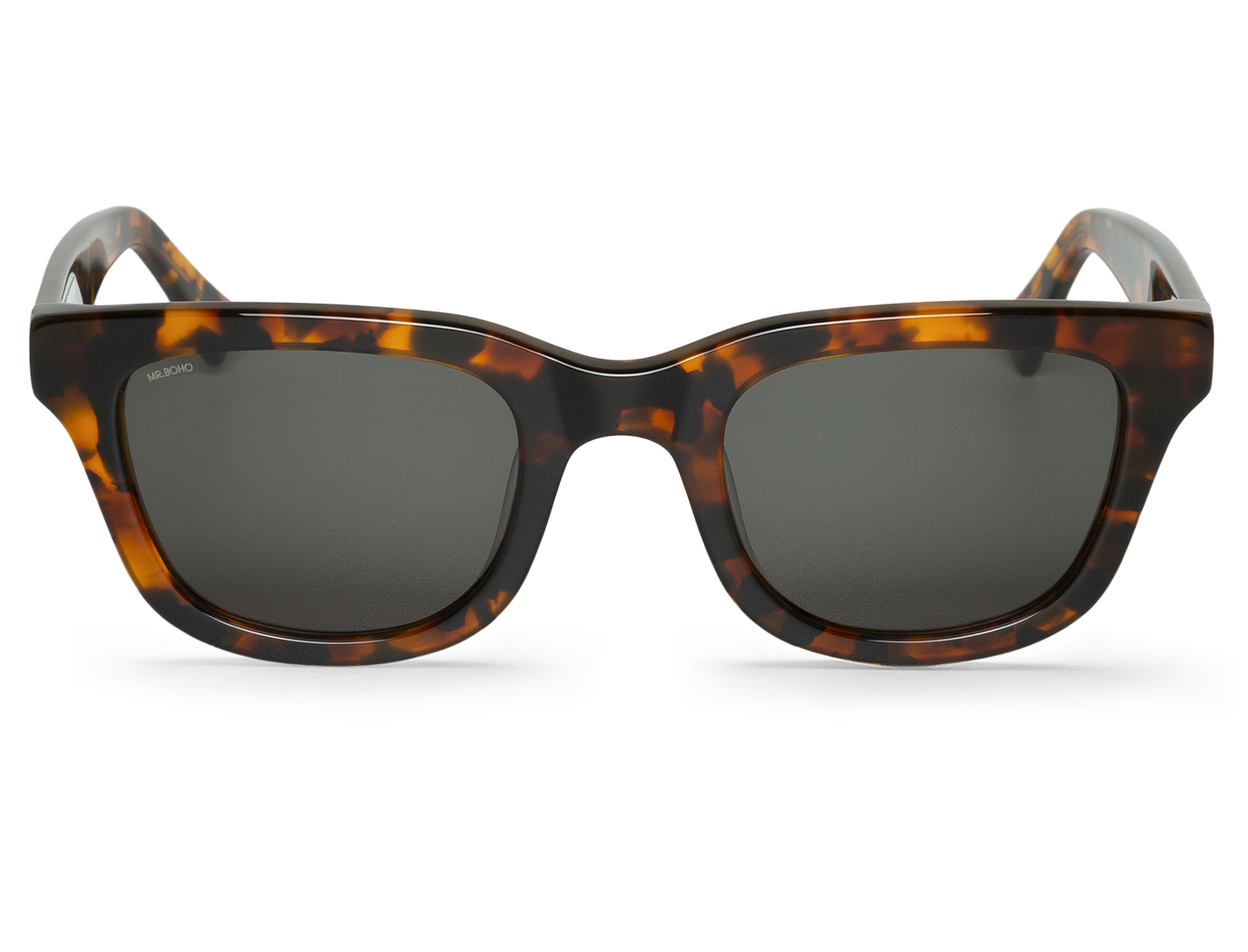 Vista frontal de gafas Mr. Boho COLOMBIER Cheetah con acabado animal