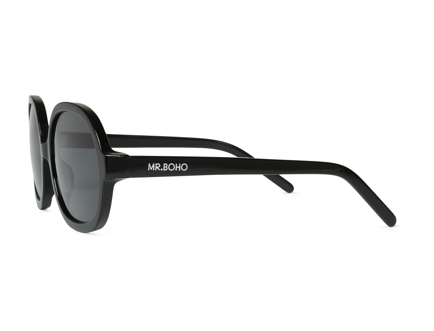 Vista lateral de gafas Mr. Boho ZICATELA Black con diseño de perfil