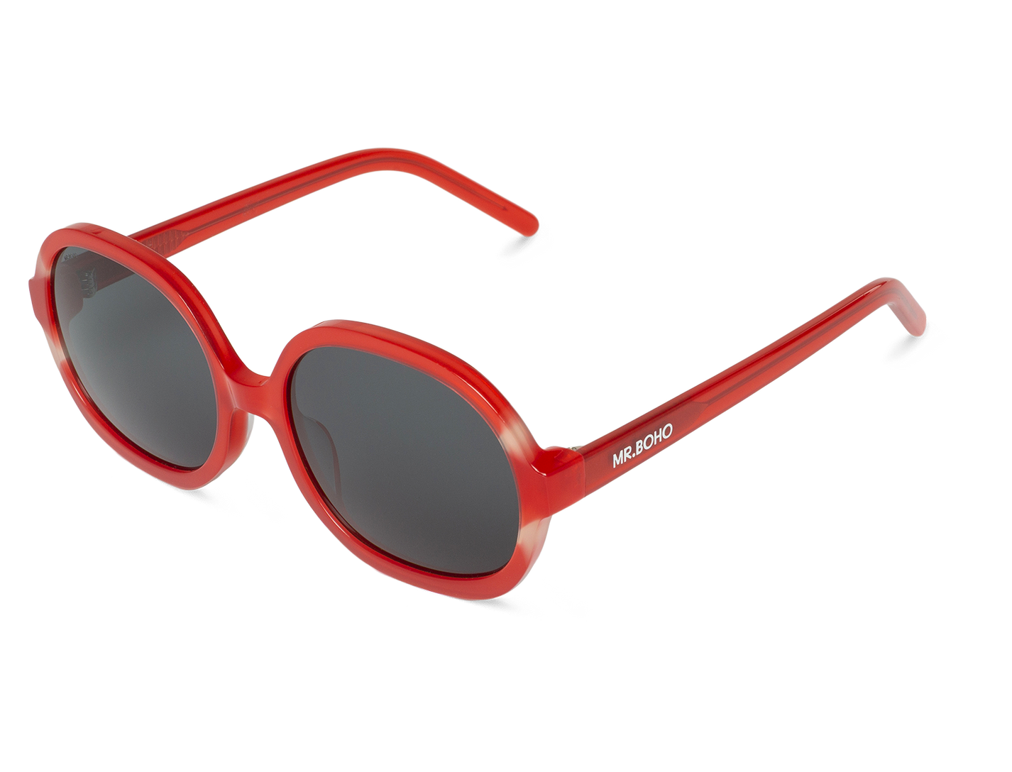 Vista oblicua de gafas Mr. Boho ZICATELA Lychee con estilo actual