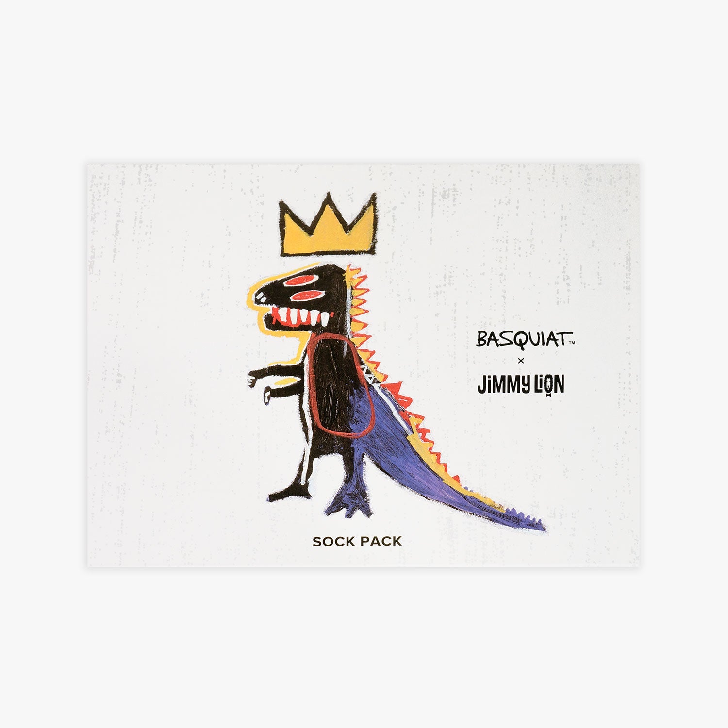 Detalle del pack Jimmy Lion Athletic Basquiat, diseño colorido inspirado en arte urbano