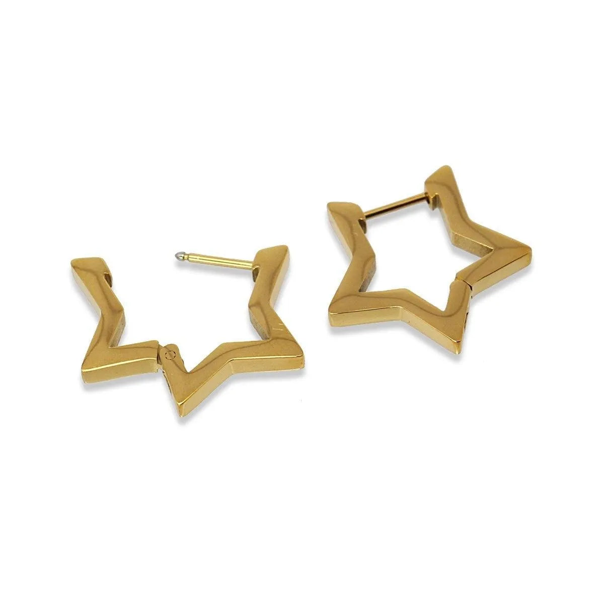 Aros con forma de estrella de 20 mm vistos de cerca, diseño con presencia