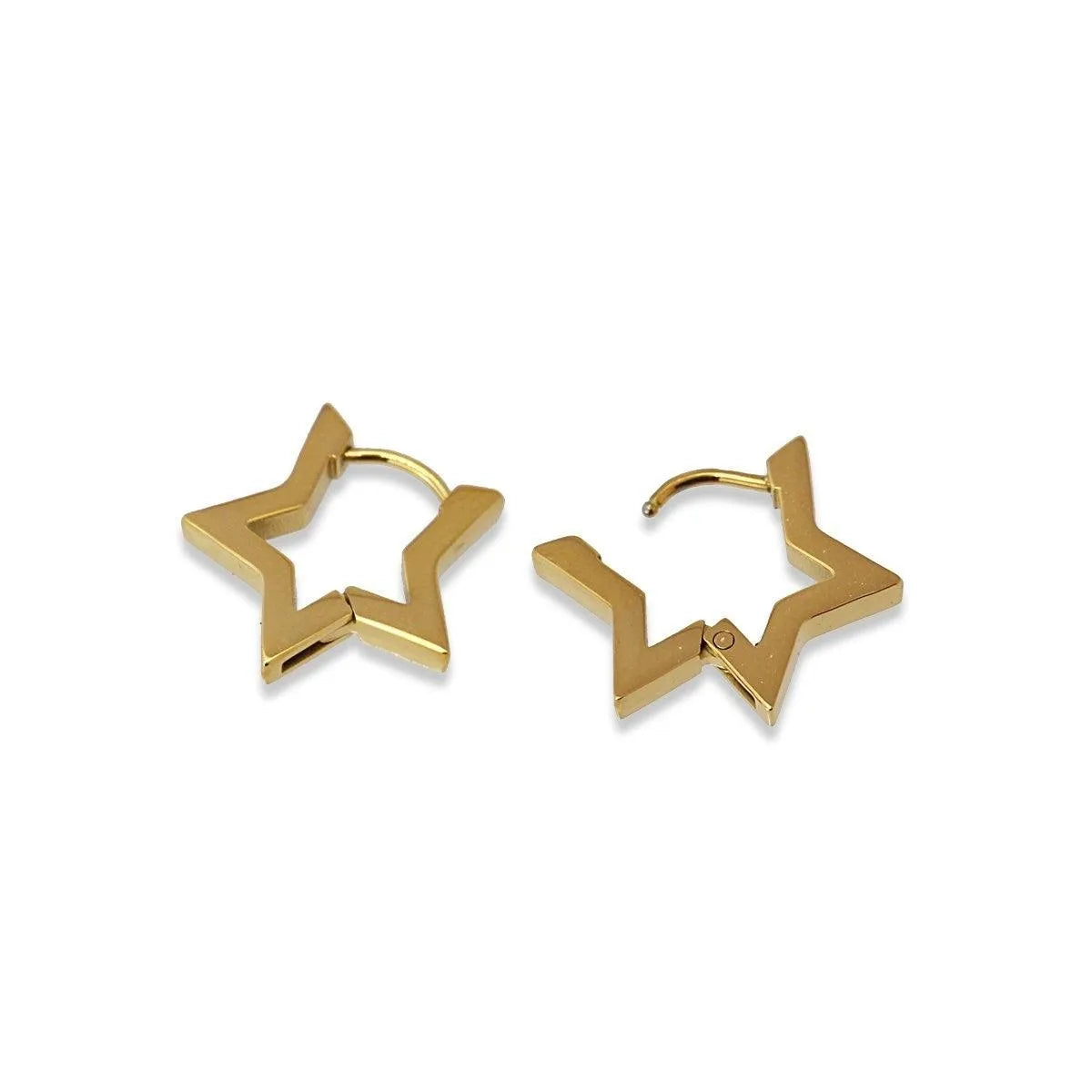 Pendientes Aros Forma de Estrella 16mm - Cobalto Accesorios , Joyería Valencia