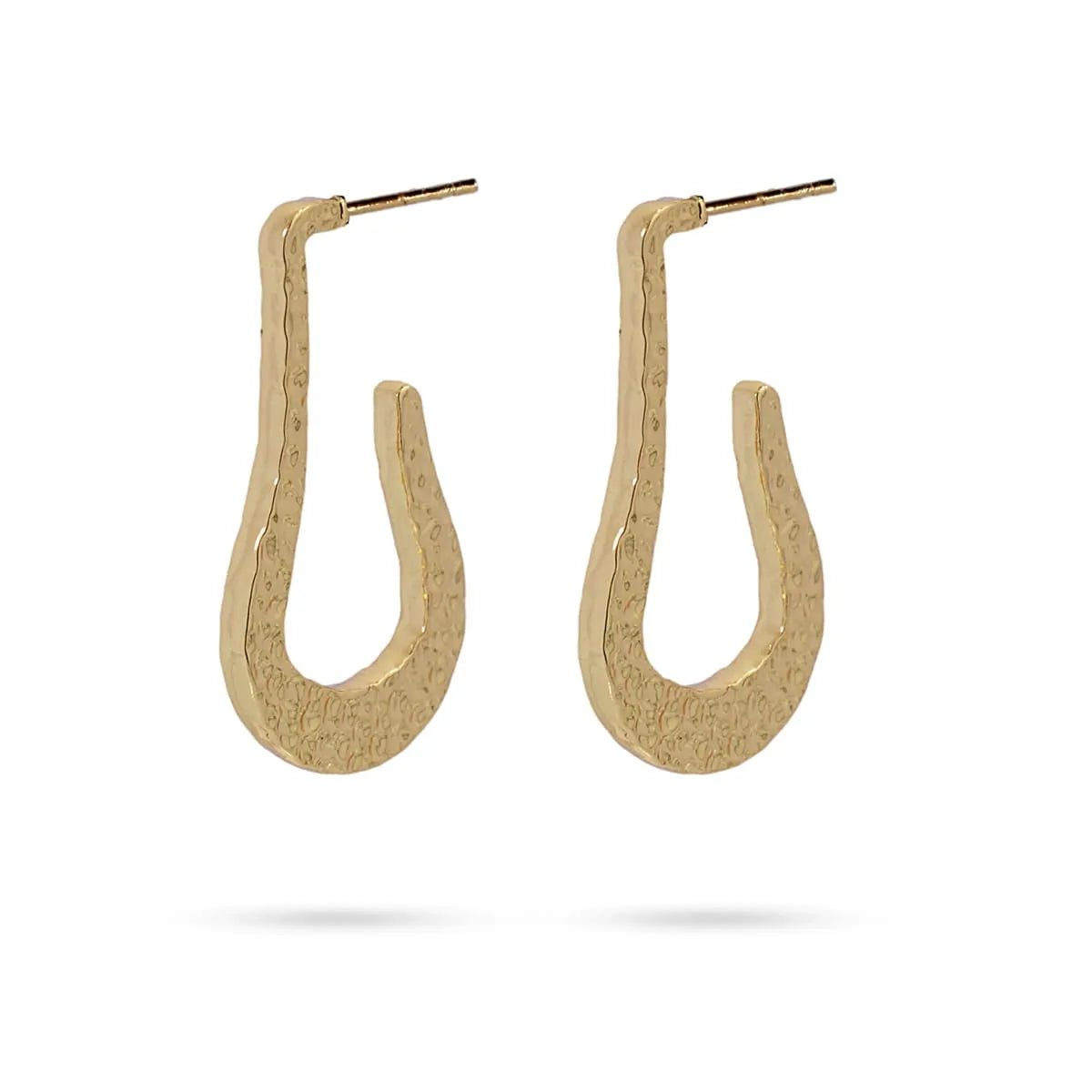 Pendientes Aros Martelé Acero Inoxidable - Cobalto Accesorios , Joyería Valencia