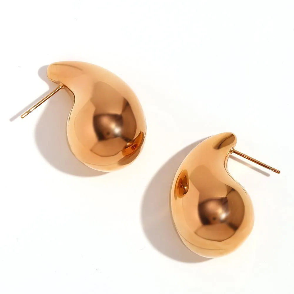 Pendientes Gota Acero 27 mm - Cobalto Accesorios , Joyería Valencia