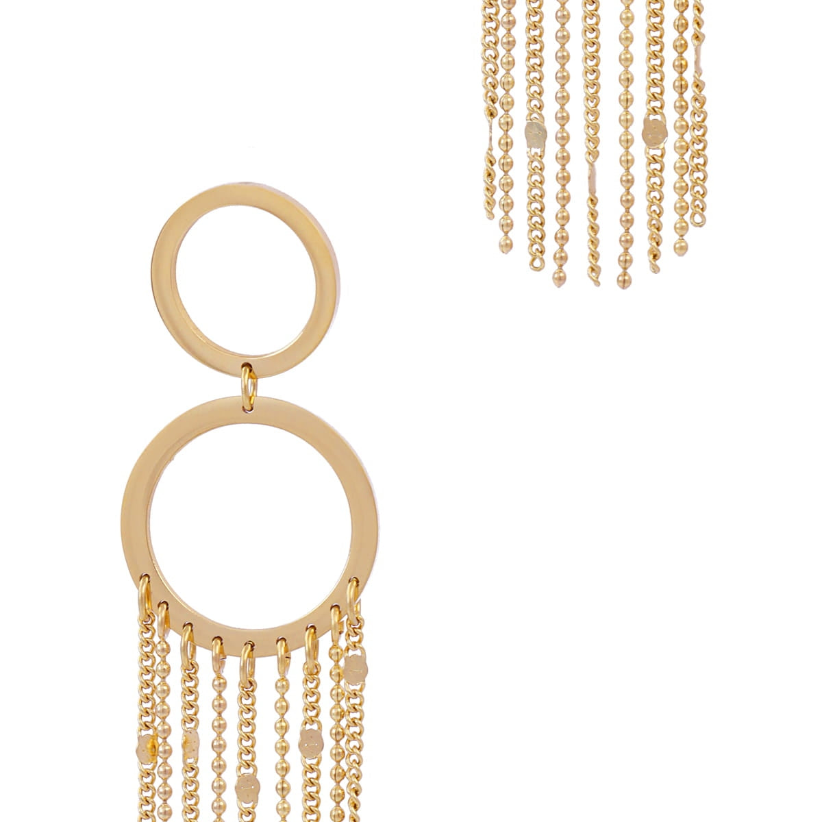 Imagen de perfil de los pendientes Rainfall Aura mostrando el largo
