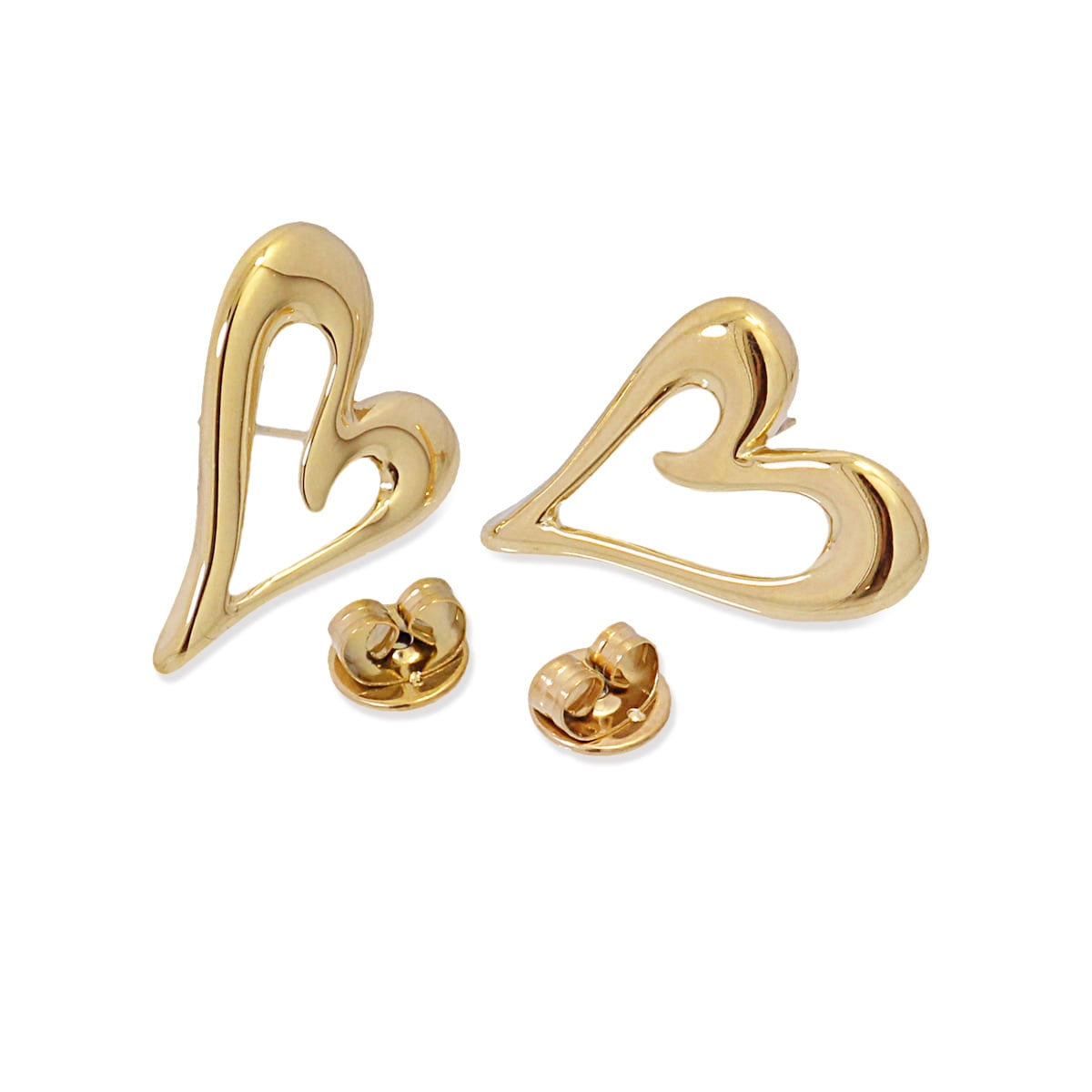 Pendientes Adore - Corazón Hueco en Acero