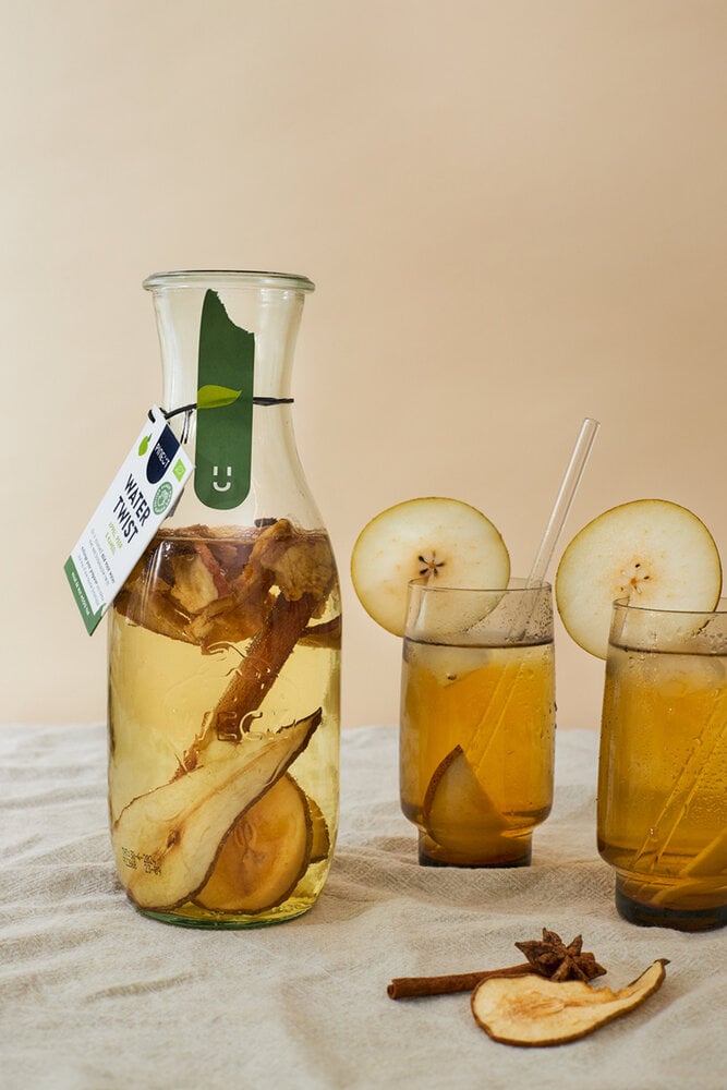 Twist de Agua con Manzana, Pera y Canela