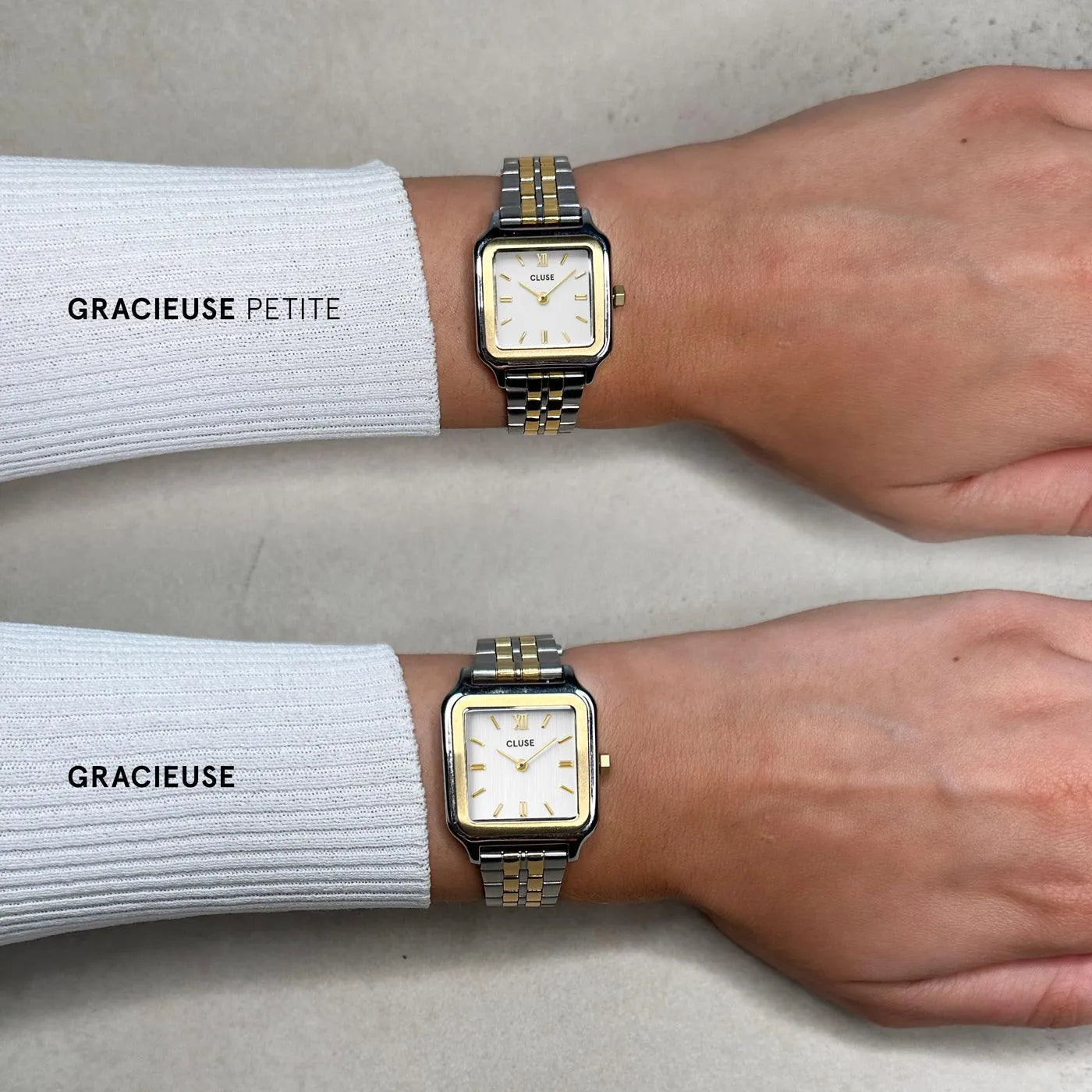 Vista adicional del reloj Cluse Gracieuse Petite dorado, pieza clásica para diario