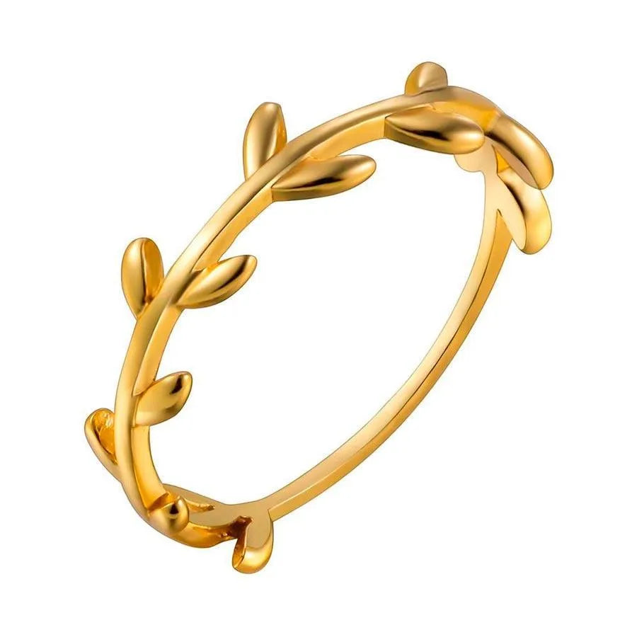 Anillo de hojas en plata de ley 925, diseño inspirado en la naturaleza con acabado delicado