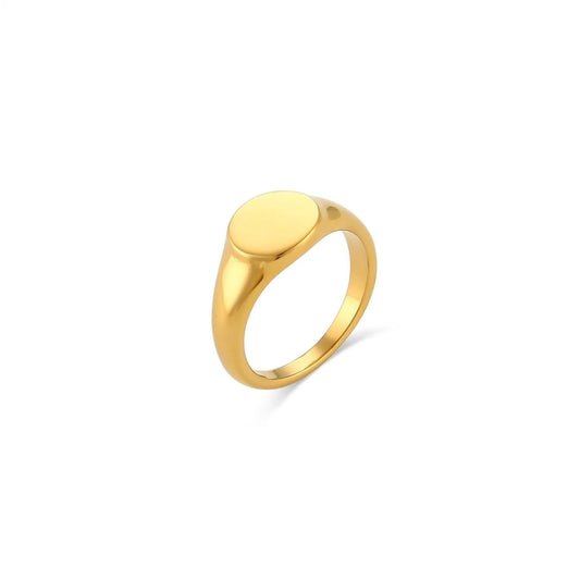 Anillo Sello Meñique - Acero - Cobalto Accesorios , Joyería Valencia