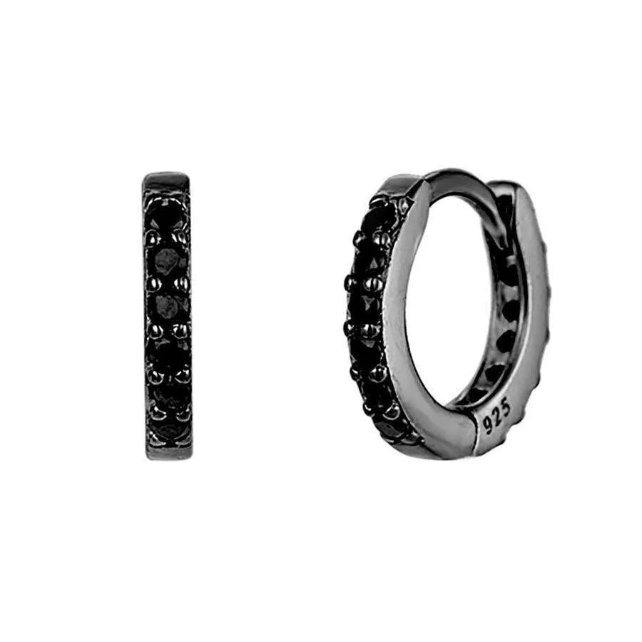 Aro 11mm Circonitas Negras - Cobalto Accesorios , Joyería Valencia