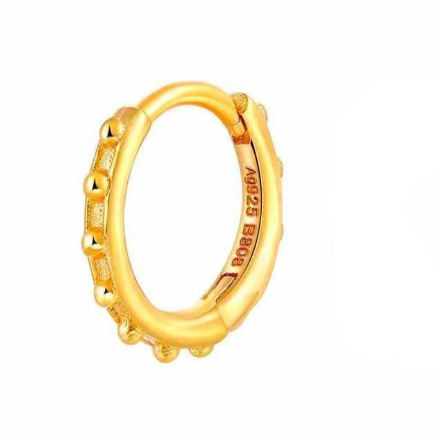 Aro de bolitas mini, diseño pequeño con textura para un look discreto y actual