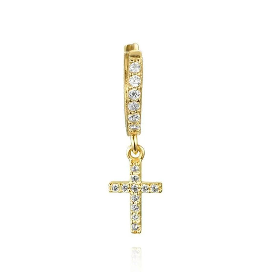 Aro Mini Cruz con Circonitas (+Colores) - Cobalto Accesorios , Joyería Valencia