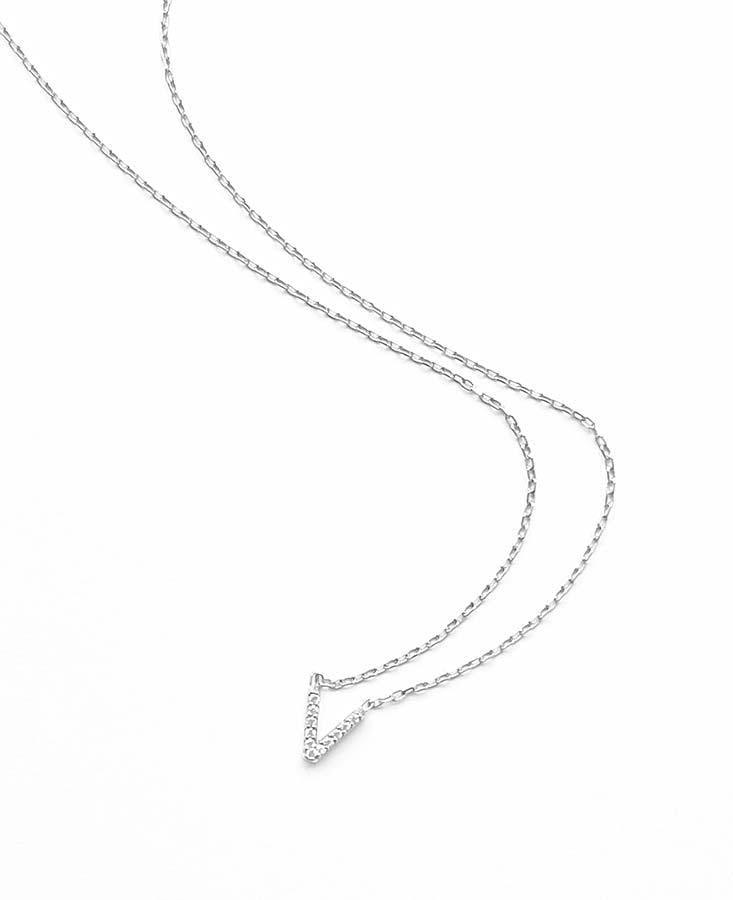 Collar Letra Circonitas Blancas - Cobalto Accesorios