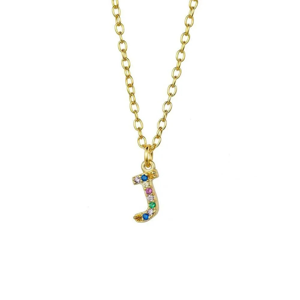 Collar Letra Mini Multicolor - Cobalto Accesorios , Joyería Valencia