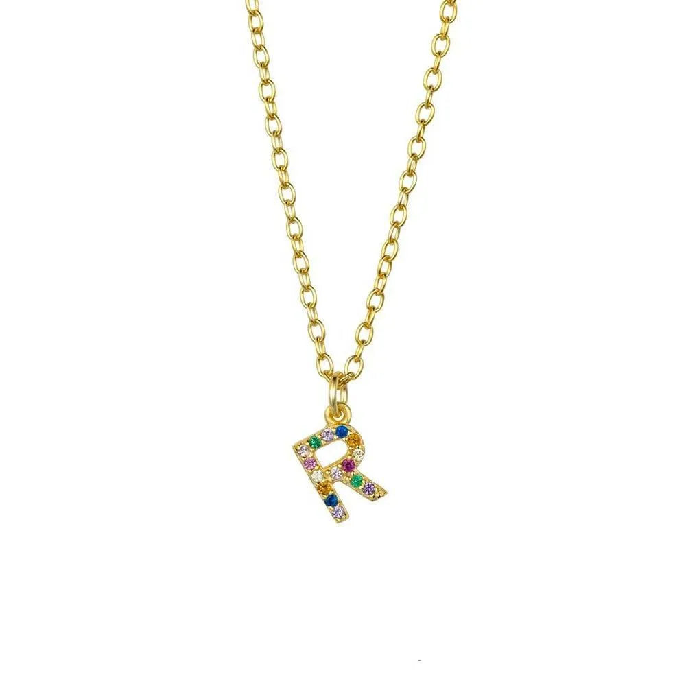 Collar Letra Mini Multicolor - Cobalto Accesorios , Joyería Valencia