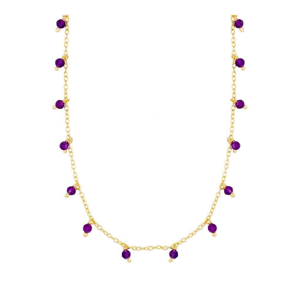 Collar de piedras semipreciosas en tono verdoso, pieza natural y versátil
