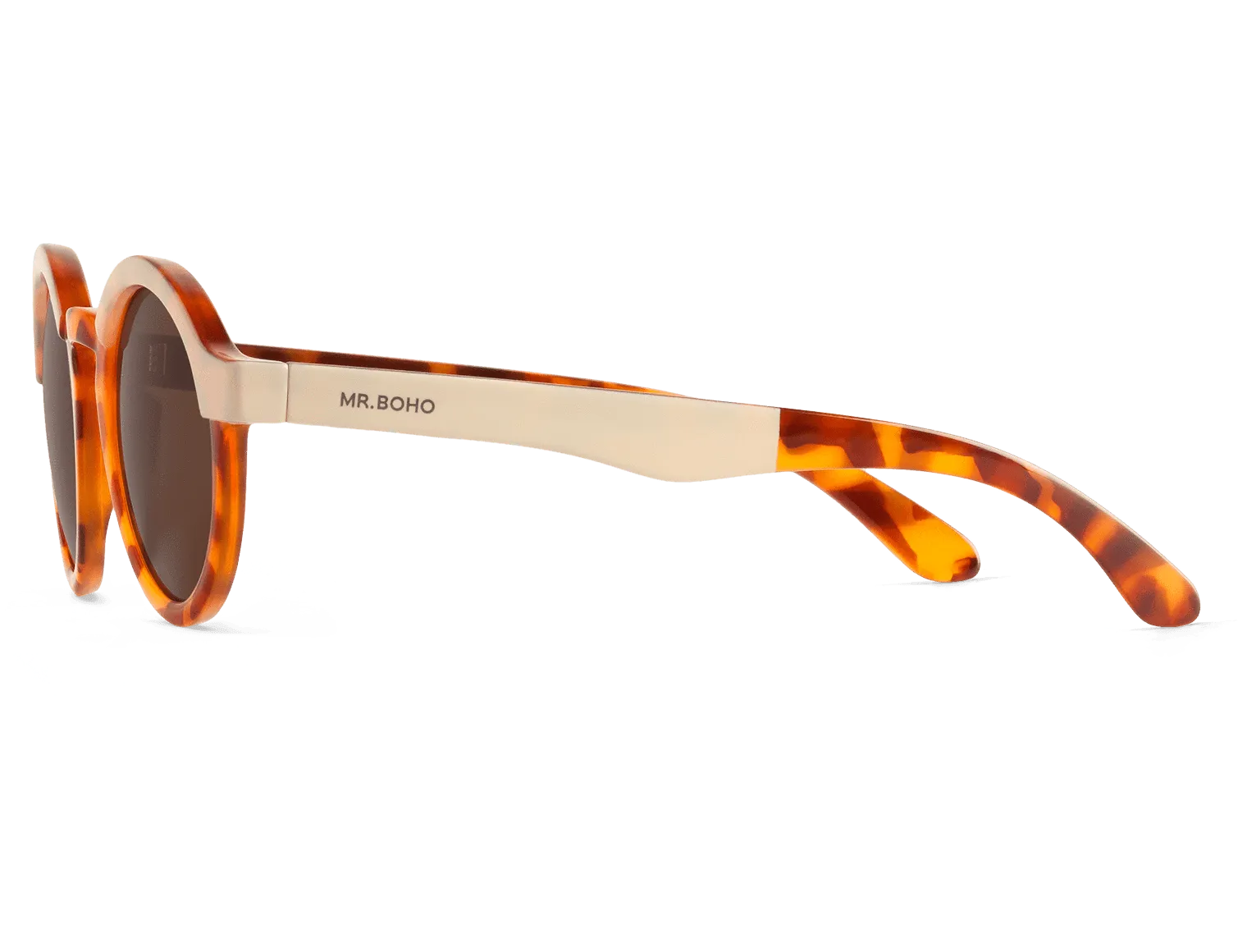 Gafas de sol Mr. Boho DALSTON Cream Leo Tortoise en vista oblicua