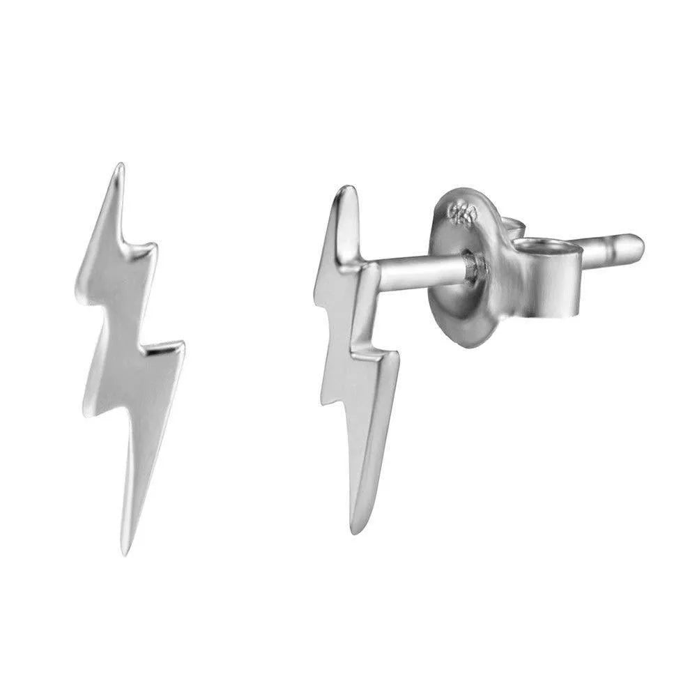 Pendiente Rayo Triple Plata de Ley 925 - 10 mm - Cobalto Accesorios , Joyería Valencia