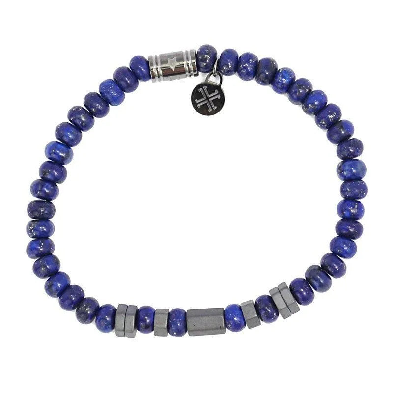 Pulsera Hombre Piedra Natural Hexágonos - Cobalto Accesorios , Joyería Valencia